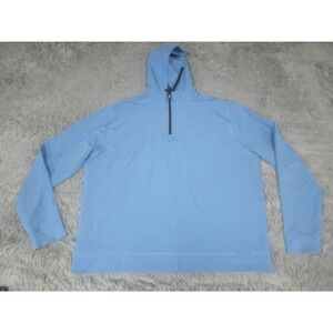 Zyia Active Mens Windbreaker XL Blue Hooded Hoodie Long‎ Sleeve Stretch Nylon